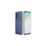 Mobify Oppo Reno 3 Pro 5g Kılıf Karbon Desenli Şık Tamia Premium Silikon Kapak - Lacivert