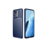 Mobify Oppo Reno 7 4g Kılıf Karbon Desenli Şık Tamia Premium Silikon Kapak - Lacivert