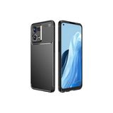 Mobify Oppo Reno 7 4g Kılıf Karbon Desenli Şık Tamia Premium Silikon Kapak - Siyah