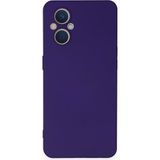 Mobify Oppo Reno 7 Lite Kılıf Içi Kadife Kaplı Telefonu Çizmeyen Hafif Yapılı Flexfit Silikon Kapak - Mor