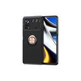 Mobify Poco M4 Pro 4g Kılıf Yüzüklü Sağlam Esnek Ringo Silikon Kapak - Siyah - Rose