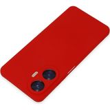 Mobify Realme C55 Kılıf Içi Kadife Kaplı Telefonu Çizmeyen Hafif Yapılı Flexfit Silikon Kapak - Kırmızı
