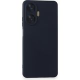 Mobify Realme C55 Kılıf Içi Kadife Kaplı Telefonu Çizmeyen Hafif Yapılı Flexfit Silikon Kapak - Lacivert