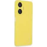 Mobify Realme C55 Kılıf Içi Kadife Kaplı Telefonu Çizmeyen Hafif Yapılı Flexfit Silikon Kapak - Sarı