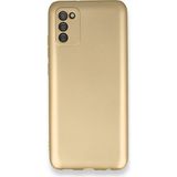 Mobify Samsung Galaxy A02S Kılıf Ince ve Esnek Yapılı Air Softy Premium Silikon Kapak - Gold