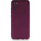 Mobify Samsung Galaxy A02S Kılıf Ince ve Esnek Yapılı Air Softy Premium Silikon Kapak - Mürdüm