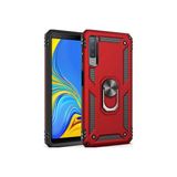 Mobify Samsung Galaxy A7 2018 Kılıf Tam Koruma Çift Katmanlı Ibiza Sert Silikon Kapak - Kırmızı
