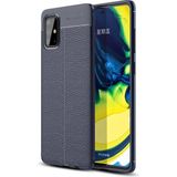 Mobify Samsung Galaxy A71 Kılıf Auto Focus Yazılı Airnappapremium Silikon Kapak - Lacivert
