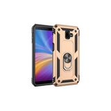 Mobify Samsung Galaxy J6 Plus Kılıf Tam Koruma Çift Katmanlı Ibiza Sert Silikon Kapak - Gold