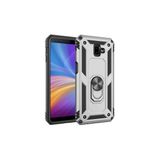 Mobify Samsung Galaxy J6 Plus Kılıf Tam Koruma Çift Katmanlı Ibiza Sert Silikon Kapak - Gri