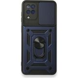Mobify Samsung Galaxy M22 Kılıf Tam Koruma Sağlayan Armaggeddon Premium Sert Silikon Kapak - Lacivert