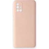 Mobify Samsung Galaxy M31S Kılıf Içi Kadife Kaplı Telefonu Çizmeyen Hafif Yapılı Flexfit Silikon Kapak - Pudra