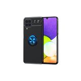 Mobify Samsung Galaxy M32 Kılıf Yüzüklü Sağlam Esnek Ringo Silikon Kapak - Siyah - Mavi