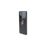 Mobify Samsung Galaxy S20 Plus Kılıf Yüzüklü Sağlam Esnek Ringo Silikon Kapak - Siyah - Rose