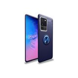 Mobify Samsung Galaxy S20 Ultra Kılıf Yüzüklü Sağlam Esnek Ringo Silikon Kapak - Mavi