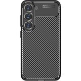Mobify Samsung Galaxy S23 Plus Kılıf Karbon Desenli Şık Tamia Premium Silikon Kapak - Siyah