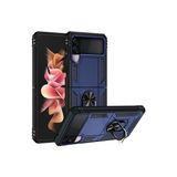 Mobify Samsung Galaxy Z Flip 3 Kılıf Tam Koruma Çift Katmanlı Ibiza Sert Silikon Kapak - Mavi