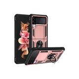 Mobify Samsung Galaxy Z Flip 3 Kılıf Tam Koruma Çift Katmanlı Ibiza Sert Silikon Kapak - Rose