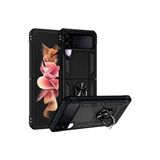 Mobify Samsung Galaxy Z Flip 3 Kılıf Tam Koruma Çift Katmanlı Ibiza Sert Silikon Kapak - Siyah