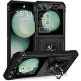Mobify Samsung Galaxy Z Flip 6 Kılıf Tam Koruma Çift Katmanlı Ibiza Sert Silikon Kapak - Siyah