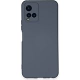 Mobify Vivo Y21S Kılıf Içi Kadife Kaplı Telefonu Çizmeyen Hafif Yapılı Flexfit Silikon Kapak - Gri