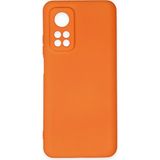 Mobify Xiaomi Mi 10T Pro Kılıf Içi Kadife Kaplı Telefonu Çizmeyen Hafif Yapılı Flexfit Silikon Kapak - Turuncu