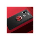 Mobify Xiaomi Mi 8 Se Kılıf Yüzüklü Sağlam Esnek Ringo Silikon Kapak - Siyah - Kırmızı