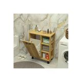 Mobiga Loren Çamaşır Kirli Sepetli Raflı Banyo Dolabı