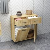 Mobiga Merva Çamaşır Sepetli Banyo Dolabı - Açık Meşe