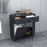Mobiga Merva Çamaşır Sepetli Banyo Dolabı - Antrasit