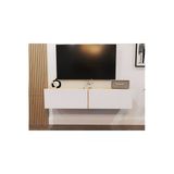 Mobiga Perna Duvara Monte Tv Ünitesi 150 Cm Safirmeşe-Beyaz