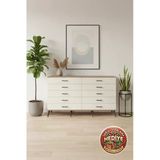 Mobihobi Luna Konsol 10 Çekmeceli 176Cm Antrasit-Çam | Modern Depolama Çözümü