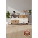Mobihobi Luna Konsol 2 Raflı 4 Çekmeceli 4 Kapaklı 176Cm Çam-Aytaşı: Fonksiyonel Şıklık