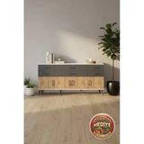 Mobihobi Luna Konsol: 6 Çekmeceli, 4 Kapaklı, 2 Raflı 176X44x83 Aytaşı-Çam/Antrasit