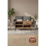 Mobihobi Luna Şifonyer: 1 Çekmeceli, 1 Raflı Çam Tezgah - 88X44x48 Cm