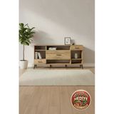 Mobihobi Silva 4 Raflı 3 Çekmeceli Konsol 176 Cm - Atlas Çam Şıklığı
