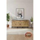 Mobihobi Silva Konsol 3 Raflı 3 Çekmeceli 4 Kapaklı Antrasit-Çam 176X30x83