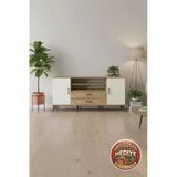 Mobihobi Silva Konsol: 4 Raflı, 2 Çekmeceli, 2 Kapaklı Antre Dolabı (176X30x83 Cm)