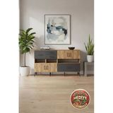 Mobihobi Silva Konsol 5 Raflı 4 Çekmeceli 4 Kapaklı 176X30x99 Çam/Antrasit