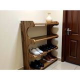 Mobika Home 4 Katlı Ayakkabılık – Modern Tasarım Çok Amaçlı Ayakkabılık - Kitaplık -Mutfakorganizeri - Keçe Ceviz
