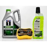 Mobil 1 Esp 0W-30 Tam Sentetik Motor Yağı 4 Litre + Oto Şampuan 1000 Ml + Yıkama Süngeri