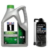 Mobil 1 Esp 0W30 Motor Yağı 5 L + 00120 Carpex Lastik Tamir Kiti