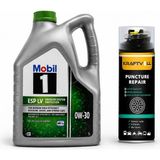 Mobil 1 Esp Lv 0W-30 Motor Yağı 5 Litre + Lastik Tamir Kiti 400 Ml