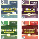 Mobil 8. Sınıf Türkçe - Matematik - Fen Bilimler I- Inkılap 1. Dönem Konuları Soru Bankası Seti