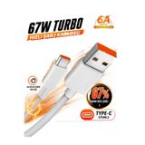 MOBİL GO Xiaomi Mi Uyumlu Turbo Hızlı Şarj Kablosu 67 Watt