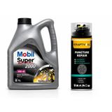 Mobil Süper 2000 X1 10W-40 Motor Yağı 4 Litre + Lastik Tamir Kiti 400 Ml