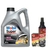 Mobil Super 2000 X1 10W-40 Yarı Sentetik 4 lt Motor Yağı + Torpido Süngeri + 200 ml Torbido Sütü