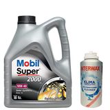 Mobil Super 2000 X1 10W40 Motor Yağı 4 L + 03047 İnterwax Klima Temizleyici