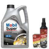 Mobil Super 2000 XE 5W-30 Motor Yağı 5 L + Gojo Torpido Koruyucu Sünger