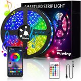Mobil Uygulamalı Sese Duyarlı Rgb Akıllı USB Siyah Silikon Kaplamalı LED Şerit (5V - 5 Metre)
